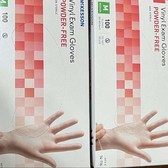 Vinyl Exam Gloves Powder Free (priced for 2 boxes) - Picture 1 of 3